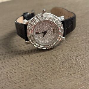 Victoria Wieck Beverly Hills Watch Womens Crystals Leather Band New Battery